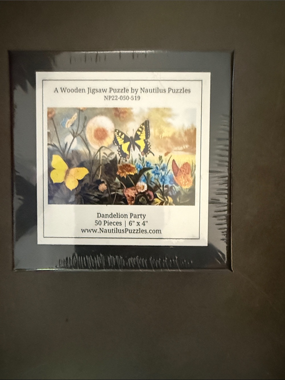 Dandelion Party Wooden Jigsaw Puzzle - Black Frame, Multicolor